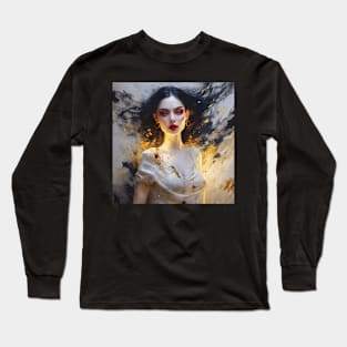 women's paintings Surrealism art watercoler Long Sleeve T-Shirt